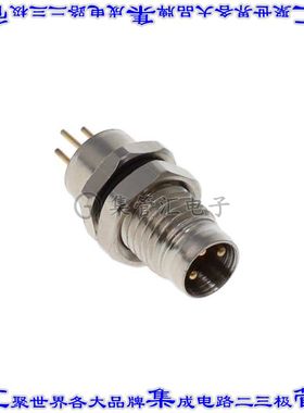 ALBKM08-RM8BR3-S0 圆形连接器3POS插座公形引脚焊接面板安装通孔