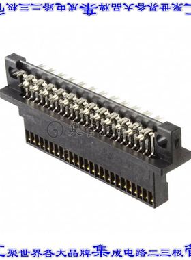 104893-5 矩形连接器50POS插座2排1.27mm母插口黑色IDC镀金自由悬