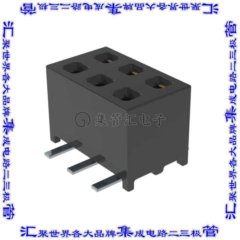 MMS-103-02-F-DV 针座连接器6POS插座2排2mm母形插口表贴SMD镀金