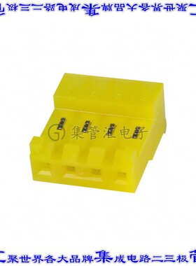 3-644663-4 矩形连接器4POS插座3.96mm母插口黄色IDC镀金自由悬挂