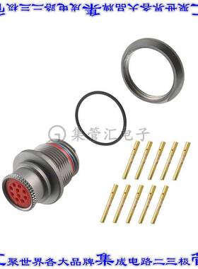 PEN.2M.310.XLMT 圆形连接器10POS插座母插口压接镀金面板安装