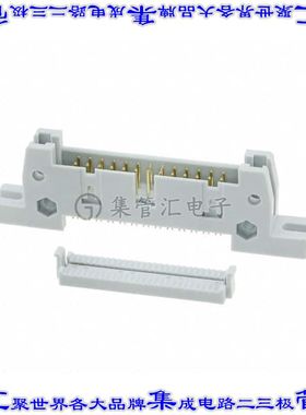 AWH 26G-E202-IDC 矩形连接器26POS接头2排2.54mm公引脚灰色IDC镀