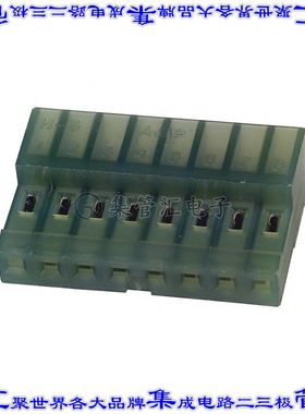 3-640443-8 矩形连接器8POS插座2.54mm母插口绿色IDC锡自由悬挂直