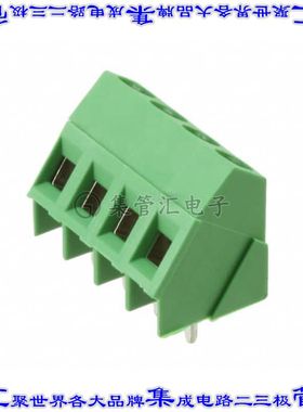 796690-4 线对板连接器4POS接线端子5mm通孔35角度带板