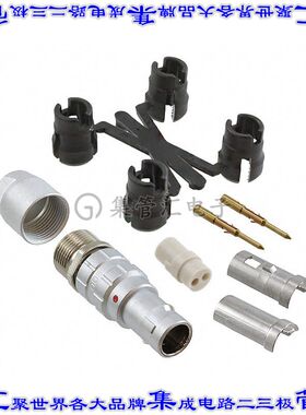 JBXFD0G02MCSDSR 圆形连接器2POS插头公引脚压接镀金自由悬挂