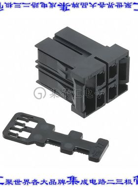 1-2303376-1 矩形连接器外壳4POS插座2排5.08mm母形插口黑色自由