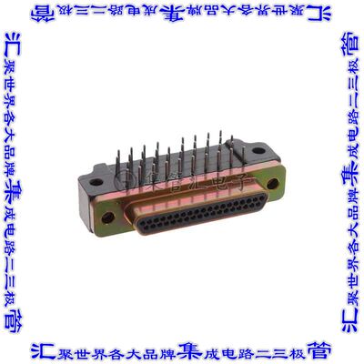 MDM-37PCBR-L61 连接器37POS插头公引脚2排D-TYPE型面板安装通孔