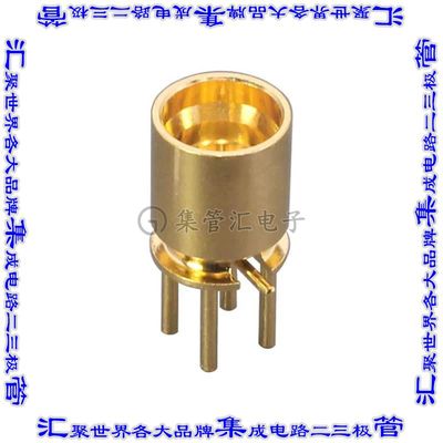 CONSMP001-2-G 同轴连接器SMP插头公引脚焊接50欧姆通孔