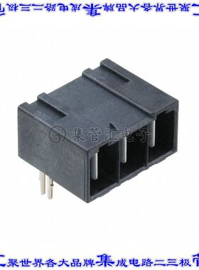 2204529-2 背板连接器3POS接头公型刀片通孔直角黑色
