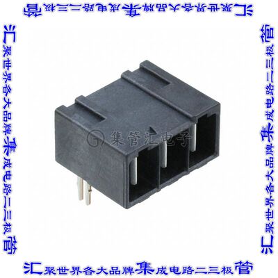 2204529-2 背板连接器3POS接头公型刀片通孔直角黑色