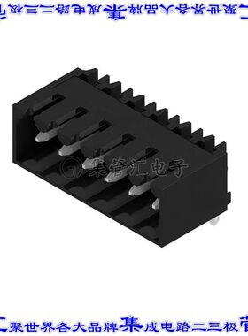 1732030000 端子块连接器6POS接头公引脚带罩3.5mm黑色90DEG通孔