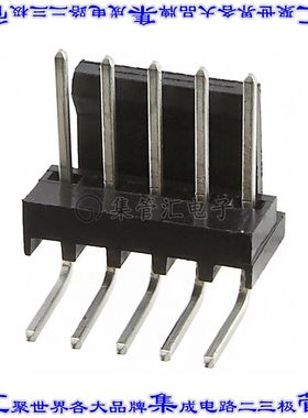 3-647630-5 针座连接器5POS接头2.54mm公形插针通孔直角锡