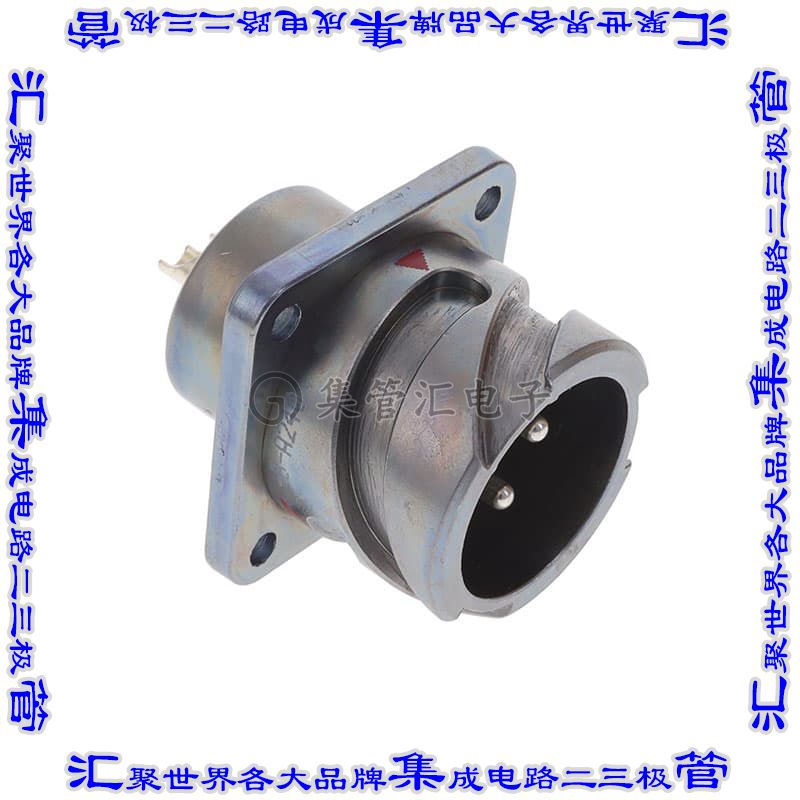 CA3102E16-10P-B-A240 圆形连接器3POS插座公形引脚压接银面板安