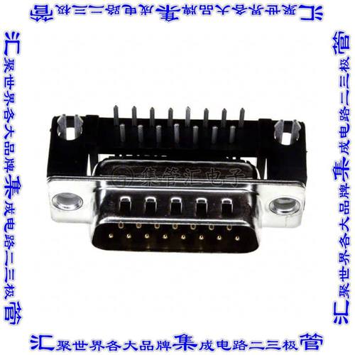 FCE17-A15PA-450 连接器15POS插头公引脚2排D-Sub通孔直角