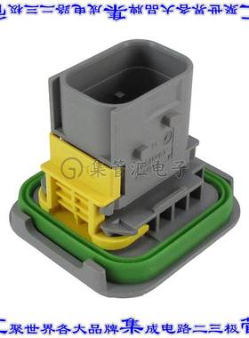 2-1564546-1 矩形连接器外壳2POS插头9mm公形引脚灰色面板安装