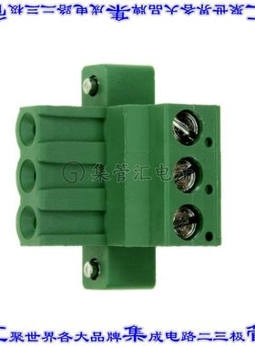 796858-3 端子块连接器3POS插头母插口5mm绿色自由悬挂