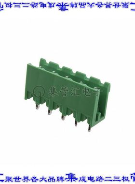 EBPA-05-D 端子块连接器5POS接头公引脚带罩5.08mm绿色垂直通孔