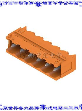 1148170000 端子块连接器6POS接头公引脚带罩5.08mm橙色90DEG通孔