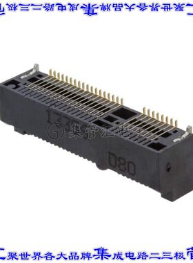 1759547-1 卡边缘连接器52POS母头2排0.8mm黑色镀金