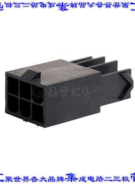 1727620006 矩形连接器外壳6POS插头2排4.2mm公形引脚黑色自由悬