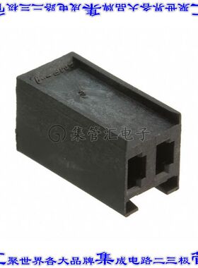 293350-1 矩形连接器外壳2POS插座3.96mm母形插口黑色自由悬挂
