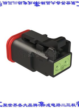 AT06-2S-RD01BLK 矩形连接器外壳2POS插头母形插口黑色自由悬挂