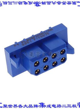 PLB08F300A1/AA 背板连接器8POS插座母插口2排5mm通孔蓝色