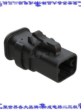 ATP06-4S-SR02BK 矩形连接器外壳4POS插头2排母形插口黑色自由悬