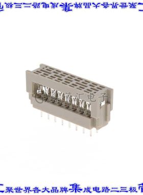 1-216093-6 连接器16POS带状电缆DIP针座2排1.27mm通孔IDC灰色