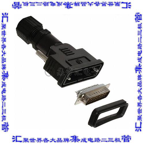A-HDS44-HOOD-WP 连接器44POS插头公引脚3排D-Sub高密度自由悬挂