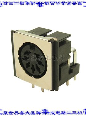 FM6727 圆形连接器7POS插座母插口焊接锡通孔直角