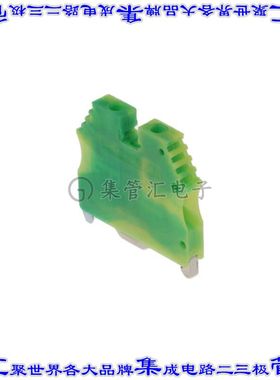 334120 端子块连接器2POS接地地面6.0mm绿色黄色10-26AWG