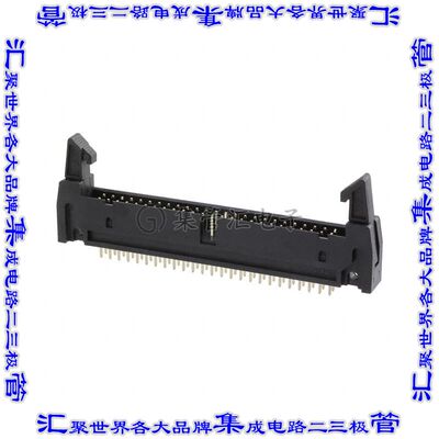 61205022821 针座连接器50POS接头2排2.54mm公形插针通孔直针镀金