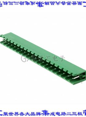 1754795 端子块连接器20POS接头公引脚带罩5mm绿色90DEG通孔