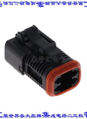 IT06-4S-004 矩形连接器外壳4POS插头2排母形插口黑色自由悬挂