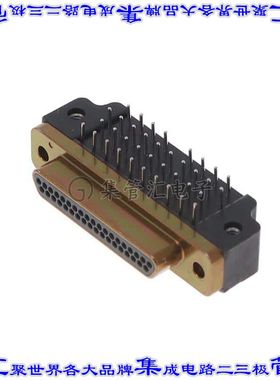 MDM-37PCBR-T 连接器37POS插头公引脚4排D-TYPE型面板安装通孔直