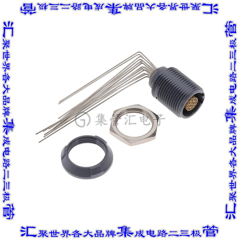 PKA.M1.4SL.VG 圆形连接器14POS插座母插口焊接镀金面板安装通孔