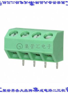 1877504 线对板连接器4POS接线端子5.08mm通孔55角度带板