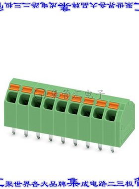 1751532 线对板连接器9POS接线端子3.81mm通孔45角度带板