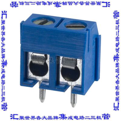 OSTTC022162 线对板连接器2POS接线端子5.08mm通孔水平带板