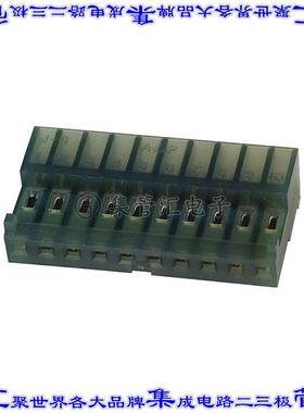 4-643816-0 矩形连接器10POS插座2.54mm母插口绿色IDC锡自由悬挂