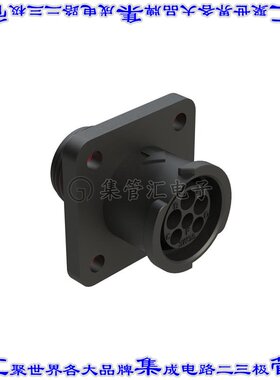 FLS010N3W3S03-PM 圆形连接器6POS插座外壳用于母插口黑色面板安
