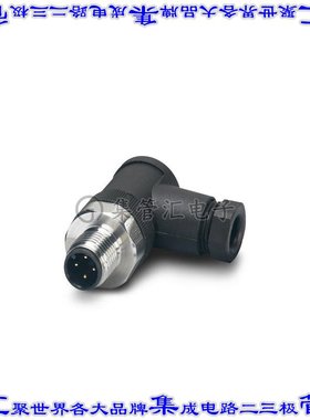 1553200 圆形连接器4POS插头公引脚螺钉镀金自由悬挂直角