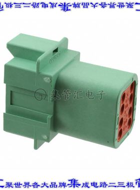 DT04-08PC 矩形连接器外壳8POS插座2排公形引脚绿色自由悬挂