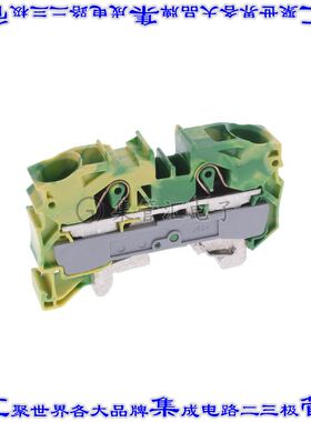 2016-1207 端子块连接器2POS接地地面12.0mm绿色黄色6-14AWG