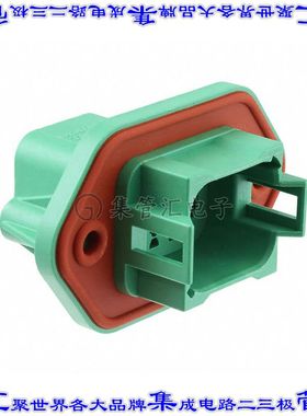 AT04-08PC-PM12 矩形连接器外壳8POS插座2排公形引脚绿色面板安装