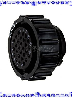 206126-1 圆形连接器28POS插头外壳用于母插口黑色自由悬挂耦合螺