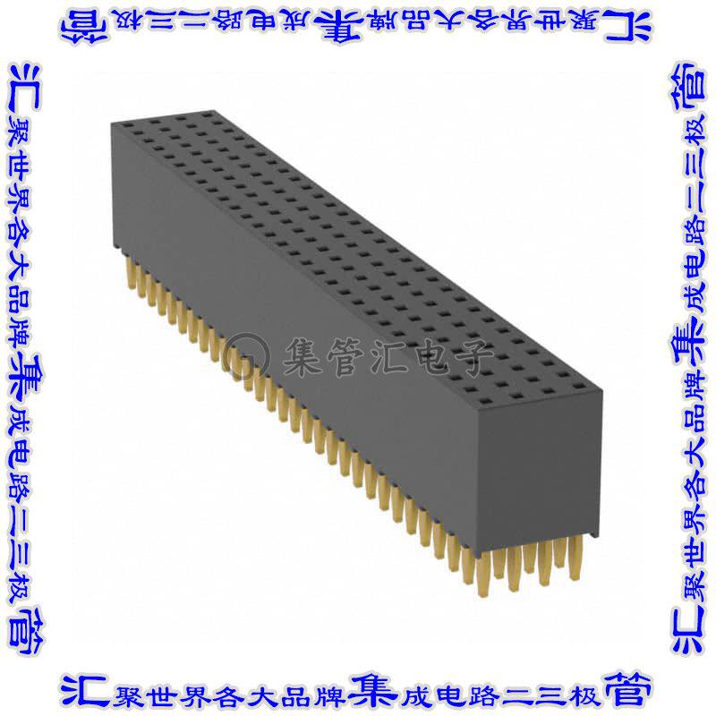 PTHF-130-03-M-Q-368 针座连接器120POS插座4排2mm叉状通孔直针镀