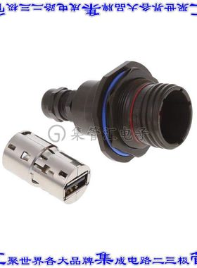 USBFTV7PEM2G 连接器USB-A插座4POS USB 2.0面板安装