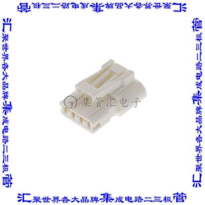 2321918-4 矩形连接器外壳4POS插头2.5mm母形插口天然色自由悬挂